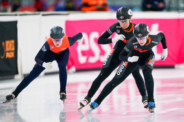 2026-09-26 - Shorttrack Trials World Tour HEERENVEEN, NETHERLANDS - SEPTEMBER 26: Sophie Nijboer, Kiek Straathof during the Shorttrack Trials World Tour at Thialf on September 26, 2026 in Heerenveen, Netherlands. Heerenveen Thialf Netherlands Content not available for redistribution in The Netherlands directly or indirectly through any third parties. Copyright: xAndrexWeeningx
