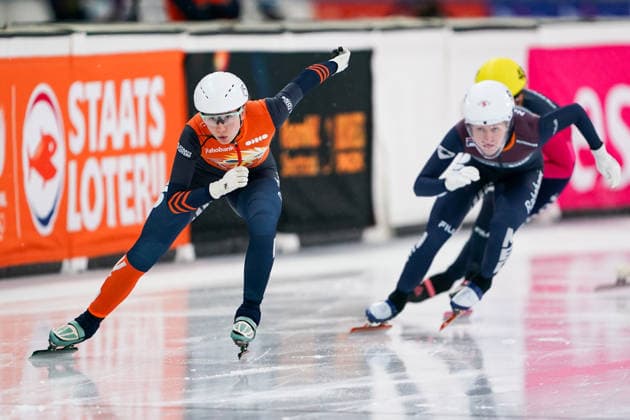 2026-09-26 - Shorttrack Trials World Tour HEERENVEEN, NETHERLANDS - SEPTEMBER 26: Selma Poutsma of Netherlands, Michelle Velzeboer of Netherlands during the Shorttrack Trials World Tour at Thialf on September 26, 2026 in Heerenveen, Netherlands. Heerenveen Thialf Netherlands Content not available for redistribution in The Netherlands directly or indirectly through any third parties. Copyright: xAndrexWeeningx