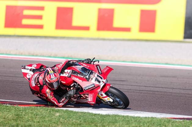 SBK Round 10 EICMA Italian Round (Free Practice 3) in San Martino del Lago, Italy - 26 Sep 2026 Nicolo Bulega of Aruba.it Racing - Ducati with Ducati Panigale V4R seen during Free Practice 3 of SBK Round 10 EICMA Italian Round. San Martino del Lago Italy Copyright: xFabrizioxCarabellix xSOPAxImagesx Fabrizio-Carabelli-1453946