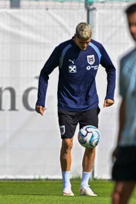 SOCCER - NL, AUT vs KOS VIENNA,AUSTRIA,26.SEP.26 - SOCCER - UEFA Nations League, group stage, OEFB international match, Länderspiel, Nationalmannschaft Austria vs Kosovo, preview, training team AUT. Image shows Vasilije Markovic (AUT).  GEPAxpictures xAvnixRetkoceri