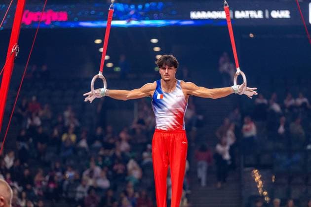 September 26, 2026, Paris, Paris, France: September 26, 2026, Paris, France: Nael Sakouhi of France during the qualifier of the rings at Gym Paris inside the AccorArena. Paris France - ZUMAp284 20260926_zip_p284_013 Copyright: xMickaelxPintax