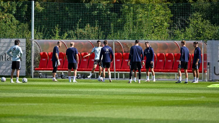 SOCCER - NL, AUT vs KOS VIENNA,AUSTRIA,26.SEP.26 - SOCCER - UEFA Nations League, group stage, OEFB international match, Länderspiel, Nationalmannschaft Austria vs Kosovo, preview, training team AUT. Image shows players of AUT.  GEPAxpictures xAvnixRetkoceri
