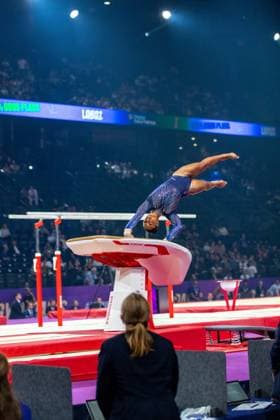 September 26, 2026, Paris, Paris, France: September 26, 2026, Paris, France: Celia Serber of France during the qualifier of the vault at Gym Paris inside the AccorArena. France News - September 26, 2026  - ZUMAp284 20260926_zip_p284_023 Copyright: xMickaelxPintax