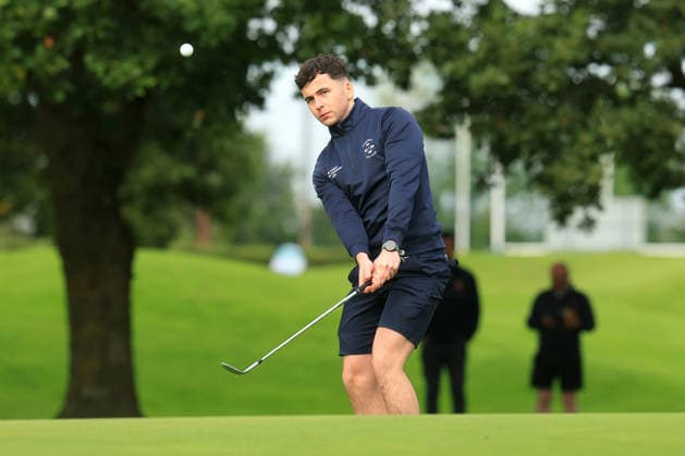 REPRO FREE *PRESS RELEASE NO REPRODUCTION FEE* EDITORIAL USE ONLY Flogas Irish Mixed Foursomes & Four-Ball, Westmanstown Golf Club, Dublin 26 9 2026 Cushendall™s Kevin McDonnell Kevin McDonnell 26 9 2026  Copyright: xx BK1_7584 copy
