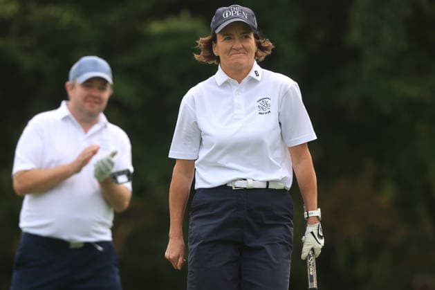 REPRO FREE *PRESS RELEASE NO REPRODUCTION FEE* EDITORIAL USE ONLY Flogas Irish Mixed Foursomes & Four-Ball, Westmanstown Golf Club, Dublin 26 9 2026 Cushendall™s Aine Cochrane Aine Cochrane 26 9 2026  Copyright: xx BK1_8272 copy