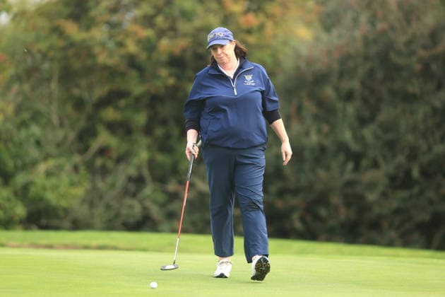REPRO FREE *PRESS RELEASE NO REPRODUCTION FEE* EDITORIAL USE ONLY Flogas Irish Mixed Foursomes & Four-Ball, Westmanstown Golf Club, Dublin 26 9 2026 Ardee™s Sharon Meehan Sharon Meehan 26 9 2026  Copyright: xx BK1_8420 copy