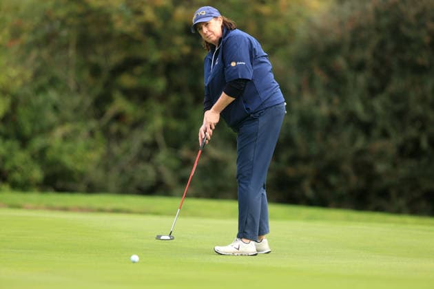REPRO FREE *PRESS RELEASE NO REPRODUCTION FEE* EDITORIAL USE ONLY Flogas Irish Mixed Foursomes & Four-Ball, Westmanstown Golf Club, Dublin 26 9 2026 Ardee™s Sharon Meehan Sharon Meehan 26 9 2026  Copyright: xx BK1_8462 copy