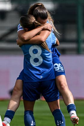 Cm Biella 26 09 2026 - campionato di calcio serie A femminile Juventus-Napoli foto Cristiano Mazzi Image nella foto: esultanza gol Emilie Mece 