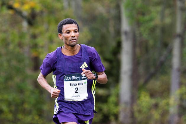 September 26, 2026: Ebba Thulu Chala of Sweden in the lead during the 30-km Lidingöloppet on September 26, 2026, in Lidingö  Copyright: PETERxHOLGERSSON BB260926PH019