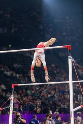 September 26, 2026, Paris, Paris, France: September 26, 2026, Paris, France: French superstar Elena Colas during the qualifier of the uneven bars at Gym Paris inside the AccorArena. France News - September 26, 2026  - ZUMAp284 20260926_zip_p284_073 Copyright: xMickaelxPintax