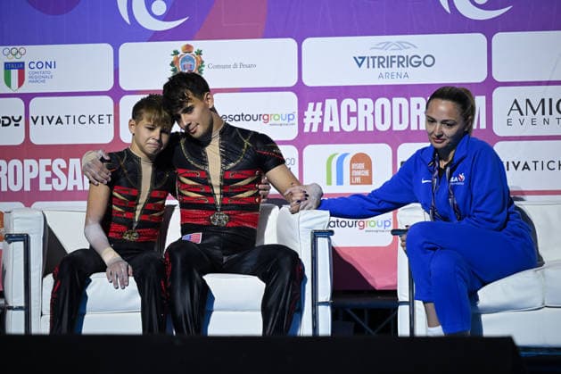 IPA88992979 - OSSOLODKOV Vsevolod OSSOLODKOV Yaroslav (USA) at the 30th Acrobatic Gymnastics World Championships, held in Pesaro, Italy, on September 26, 2026  Copyright: xFilippoxTomasi IPAxSportx xx IPA88992979