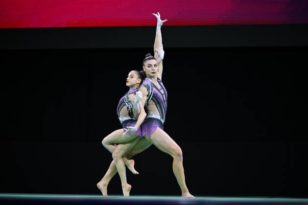 IPA88993098 - Rony Cohen and Shiraz Sokolovsky (ISR) during the 30th World Acrobatic Gymnastics Championships, held in Pesaro, Italy, on September 26, 2026  Copyright: xFilippoxTomasi IPAxSportx xx IPA88993098