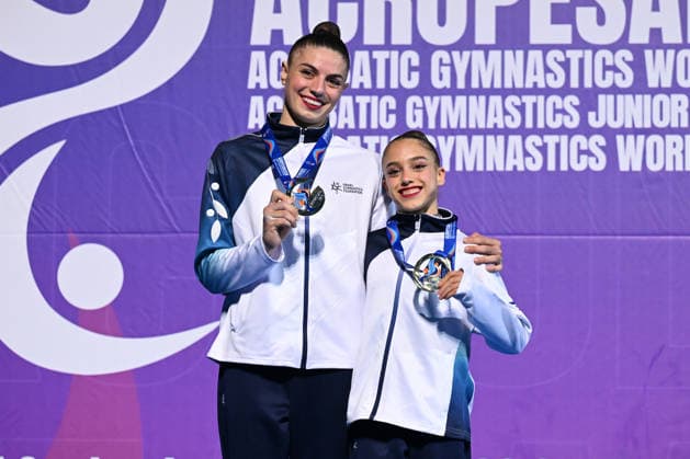 IPA88993088 - Rony Cohen and Sokolovsky, performing a Shiraz routine (ISR), during the 30th Acrobatic Gymnastics World Championships in Pesaro, Italy, on September 26, 2026  Copyright: xFilippoxTomasi IPAxSportx xx IPA88993088
