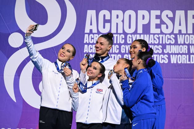 IPA88993102 - WP MEDAL CEREMONY during the 30th World Acrobatic Gymnastics Championships, Gymnastics in Pesaro, Italy, September 26, 2026  Copyright: xFilippoxTomasi IPAxSportx xx IPA88993102