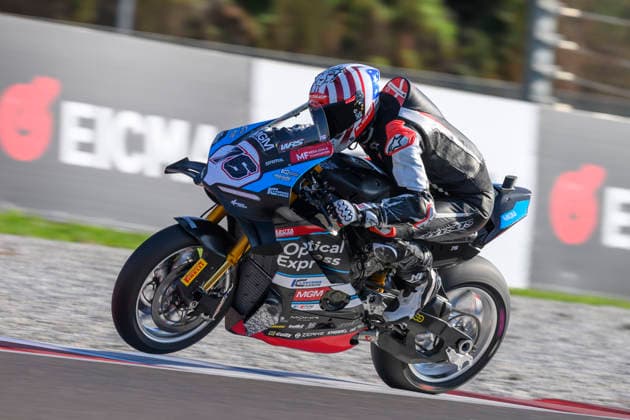 September 26, 2026, Cremona, Italy: Loris BAZ (FRA) riding for MGM Optical Express Racing on the curb at turn 13 during Free Practice session 3 of the 2026 WorldSBK EICMA ITALIAN ROUND at Cremona Circuit Angelo Bergamonti in Cremona (Italy), 10th round of the 2026 WorldSBK season..Credit: ZUMA Press WorldSBK 2026: EICMA ITALIAN ROUND: Practice  - ZUMAr158 20260926_aap_r158_015 Copyright: xRiccardoxRighettix