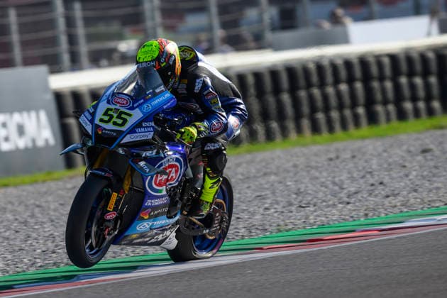 September 26, 2026, Cremona, Italy: Andrea LOCATELLI (ITA) riding for Pata Maxus Yamaha on the curb at turn 13 during Free Practice session 3 of the 2026 WorldSBK EICMA ITALIAN ROUND at Cremona Circuit Angelo Bergamonti in Cremona (Italy), 10th round of the 2026 WorldSBK season..Credit: ZUMA Press WorldSBK 2026: EICMA ITALIAN ROUND: Practice  - ZUMAr158 20260926_aap_r158_021 Copyright: xRiccardoxRighettix
