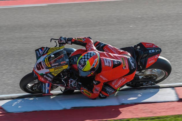 September 26, 2026, Cremona, Italy: Yari MONTELLA (ITA) riding for Barni Spark Racing Team at turn 13 during Free Practice session 3 of the 2026 WorldSBK EICMA ITALIAN ROUND at Cremona Circuit Angelo Bergamonti in Cremona (Italy), 10th round of the 2026 WorldSBK season..Credit: ZUMA Press WorldSBK 2026: EICMA ITALIAN ROUND: Practice  - ZUMAr158 20260926_aap_r158_025 Copyright: xRiccardoxRighettix