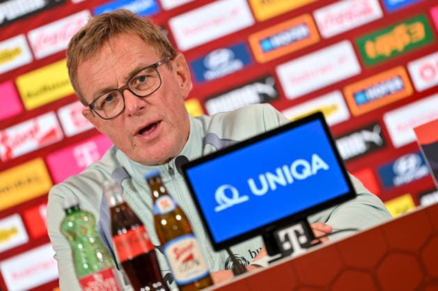 SOCCER - NL, AUT vs KOS VIENNA,AUSTRIA,26.SEP.26 - SOCCER - UEFA Nations League, group stage, OEFB international match, Länderspiel, Nationalmannschaft Austria vs Kosovo, preview, press conference, PK, Pressekonferenz team AUT. Image shows head coach Ralf Rangnick (AUT). GEPAxpictures xAvnixRetkoceri