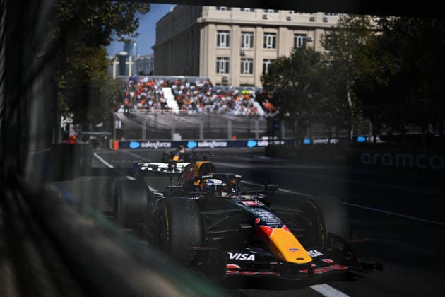 F1 - AZERBAIJAIN GRAND PRIX 2026 03 VERSTAPPEN Max (nld), Red Bull Racing Ford RB22, action during the 2026 Formula 1 Azerbaijan Grand Prix, 15th round of the 2026 Formula One World Championship, WM, Weltmeisterschaft from September 24 to 26, 2026 on the Baku City Circuit, in Baku, Azerbaijan - BakuAzerbaijan  Copyright: xDPPIx