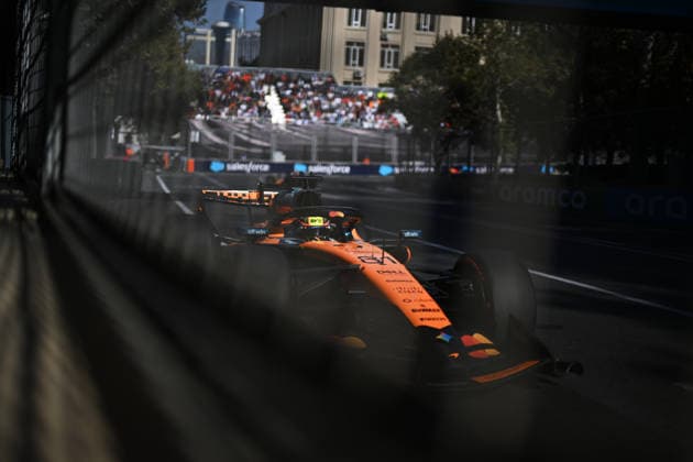 F1 - AZERBAIJAIN GRAND PRIX 2026 81 PIASTRI Oscar (aus), McLaren F1 Team MCL40, action during the 2026 Formula 1 Azerbaijan Grand Prix, 15th round of the 2026 Formula One World Championship, WM, Weltmeisterschaft from September 24 to 26, 2026 on the Baku City Circuit, in Baku, Azerbaijan - BakuAzerbaijan  Copyright: xDPPIx