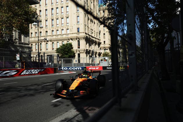 F1 - AZERBAIJAIN GRAND PRIX 2026 01 NORRIS Lando (gbr), McLaren F1 Team MCL40, action during the 2026 Formula 1 Azerbaijan Grand Prix, 15th round of the 2026 Formula One World Championship, WM, Weltmeisterschaft from September 24 to 26, 2026 on the Baku City Circuit, in Baku, Azerbaijan - BakuAzerbaijan  Copyright: xDPPIx