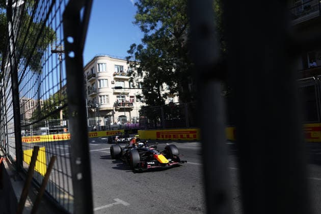 F1 - AZERBAIJAIN GRAND PRIX 2026 06 HADJAR Isack (fra), Red Bull Racing Ford RB22, action during the 2026 Formula 1 Azerbaijan Grand Prix, 15th round of the 2026 Formula One World Championship, WM, Weltmeisterschaft from September 24 to 26, 2026 on the Baku City Circuit, in Baku, Azerbaijan - BakuAzerbaijan  Copyright: xDPPIx