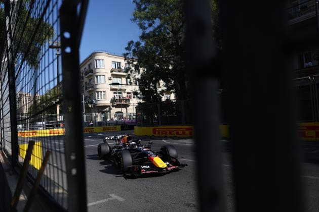 F1 - AZERBAIJAIN GRAND PRIX 2026 03 VERSTAPPEN Max (nld), Red Bull Racing Ford RB22, action during the 2026 Formula 1 Azerbaijan Grand Prix, 15th round of the 2026 Formula One World Championship, WM, Weltmeisterschaft from September 24 to 26, 2026 on the Baku City Circuit, in Baku, Azerbaijan - BakuAzerbaijan  Copyright: xDPPIx