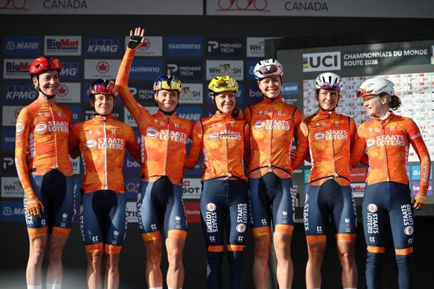 2026 UCI Road World Championships Picture by Alex Whitehead SWpix.com - 26 09 2026 - Cycling - 2026 UCI Road World Championships - MontrÃ al, Canada - Women Elite Road Race - Netherlands - Femke De Vries (Netherlands), Amber Kraak (Netherlands), Riejanne Markus (Netherlands), Lieke Nooijen (Netherlands), Puck Pieterse (Netherlands), Karlijn Swinkels (Netherlands), Demi Vollering (Netherlands) MontrÃ al Avenue du Parc Canada Copyright: x xSWpix.comx(t axPhotographyxHubxLtd)xAlexxWhitehead SWpix.comx SWP-3521-3931