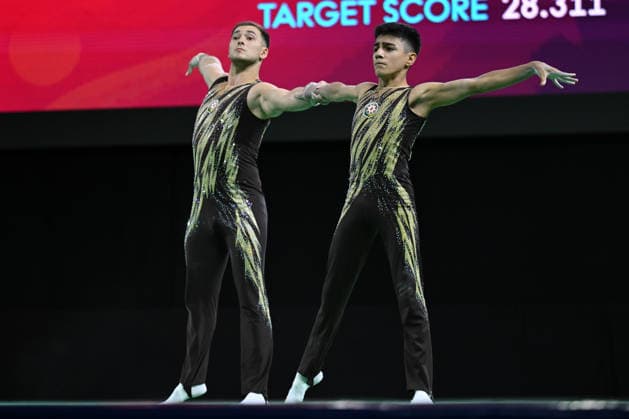 IPA88994599 - JAFAROV Seymur SEYIDLI Rasul (KAZ) during the 30th World Acrobatic Gymnastics Championships, held in Pesaro, Italy, on September 26, 2026  Copyright: xFilippoxTomasi IPAxSportx xx IPA88994599
