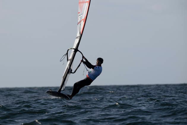 PWA Citroën World Windsurfing Tour Sylt 2026 Day 1 Slalom Men Canceled Due to Insufficient Wind Sylt Westerland, September 26, 2026 Noah Vinther Slalom Foil Men, Denmark, DEN 7777 PWA Citroën World Windsurfing Tour Sylt 2026 Day 1 Slalom Men canceled due to insufficient wind on September 26, 2026, off Brandenburger Beach, motorboat on Sylt Westerland, Germany Copyright: xBEAUTIFULxSPORTS AndreasxDickx