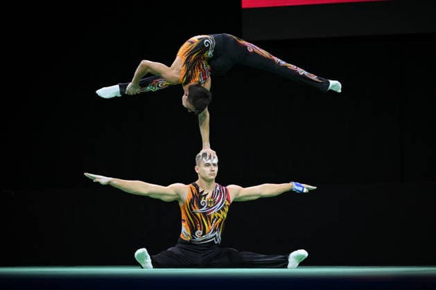 OTHER - Gymnastics - 30th Acrobatic Gymnastics World Championships Photo by IPA ABACAPRESS.COM88994596 - STREMPEL, Lyven Pascal, and WOITASS, Hannes (GER) at the 30th World Acrobatic Gymnastics Championships in Pesaro, Italy, on September 26, 2026 Pesaro Italy  Copyright: xIPAxSport ABACAx