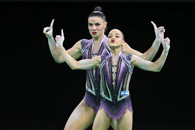 IPA88994848 - Rony Cohen and Sokolovsky, performing the Shiraz routine (ISR), at the 30th World Acrobatic Gymnastics Championships in Pesaro, Italy, on September 26, 2026  Copyright: xFilippoxTomasi IPAxSportx xx IPA88994848