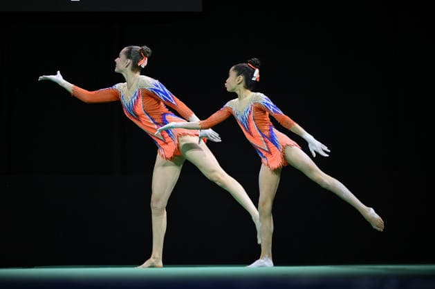 IPA88994850 - SEM Milla-Julie van den HEEDE Benthe (BEL) at the 30th World Acrobatic Gymnastics Championships, held in Pesaro, Italy, on September 26, 2026  Copyright: xFilippoxTomasi IPAxSportx xx IPA88994850