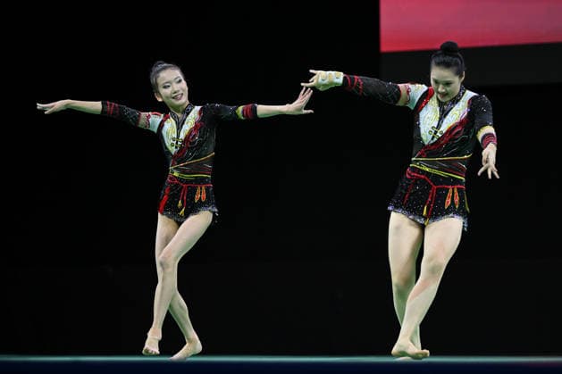 IPA88994853 - YANG Fudi and YAO Chenyufei (CHN) at the 30th World Acrobatic Gymnastics Championships in Pesaro, Italy, on September 26, 2026  Copyright: xFilippoxTomasi IPAxSportx xx IPA88994853