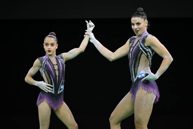 IPA88994855 - Rony Cohen and Sokolovsky, performing the Shiraz routine (ISR), during the 30th World Acrobatic Gymnastics Championships in Pesaro, Italy, on September 26, 2026  Copyright: xFilippoxTomasi IPAxSportx xx IPA88994855