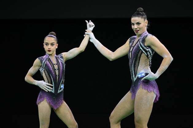 OTHER - Gymnastics - 30th Acrobatic Gymnastics World Championships Photo by IPA ABACAPRESS.COM88994855 - Rony Cohen and Sokolovsky, performing the Shiraz routine (ISR), during the 30th World Acrobatic Gymnastics Championships in Pesaro, Italy, on September 26, 2026 Pesaro Italy  Copyright: xIPAxSport ABACAx