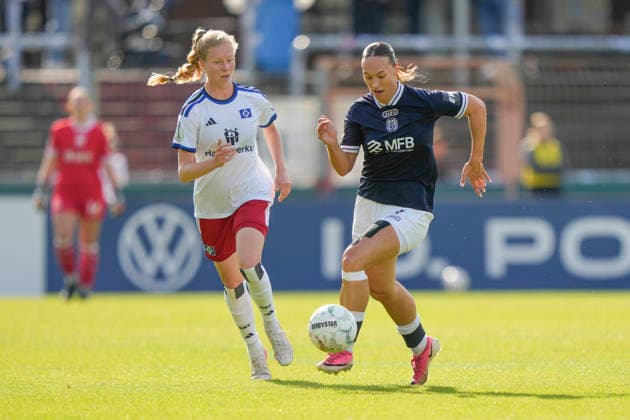 September 26, 2026, Hänsch Arena, Meppen, GER, Women s Soccer, DFB Cup: SV Meppen vs. Hamburger SV, Lucy Karwatzki, SV Meppen 7. DFL regulations prohibit any use of photographs as image sequences and or quasi-video. Meppen, Lower Saxony, Hänsch Arena
