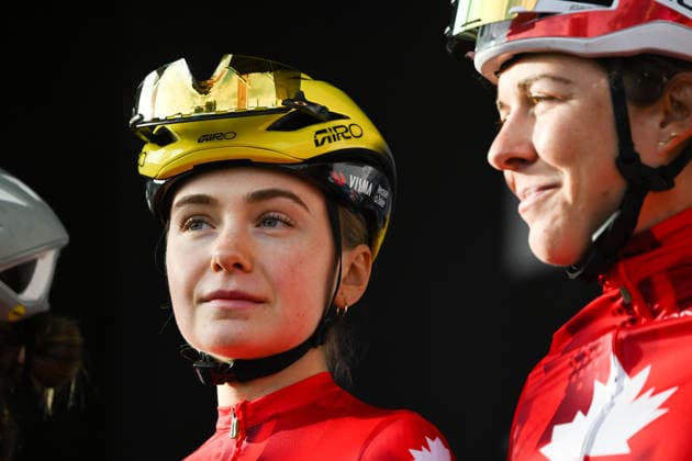 2026 UCI Road World Championships Picture by Zac Williams SWpix.com - 26 09 2026 - Cycling - 2026 UCI Road World Championships - MontrÃ al, Canada - Women Elite Road Race - Sarah Van Dam (Canada) Copyright: x xSWpix.comx(t axPhotographyxHubxLtd)xZacxWilliams SWpix.comx SWP-3521-3948