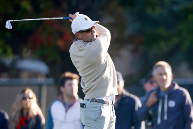 International team player Corey Conners of Canada hits his second shot from the fairway on the second hole during the third round of the 2026 President s Cup golf tournament at Medinah Country Club in Chicago, Illinois, on Saturday, September 26, 2026.  CHI20260926705 TANNENxMAURY