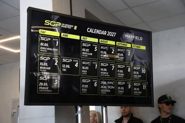 Torun 26.09.2026 2027 FIM Speedway Calendar Presentation Prezentacja kalendarza FIM Speedway na rok 2027 Persons Shown: Kalendarz na rok 2027 Fot. Mateusz Bialczyk Arena Akcji NEWSPIX.PL --- newspix.pl 