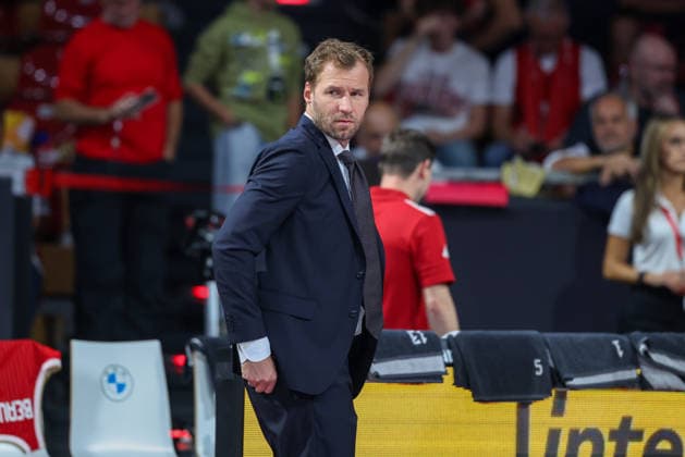 Anton Gavel, FC Bayern Basketball, Head Coach, GER, FC Bayern Basketball vs. Alba Berlin, Basketball, easycredit Basketball Bundesliga, Matchday 23, 2026–2027 Season, September 26, 2026, GER, FC Bayern Basketball vs. Alba Berlin, Basketball, easycredit Basketball Bundesliga, Matchday 23, 2026–2027 Season, September 26, 2026, Munich Copyright: xEibner-Pressefoto JennixMaulx EP_JML