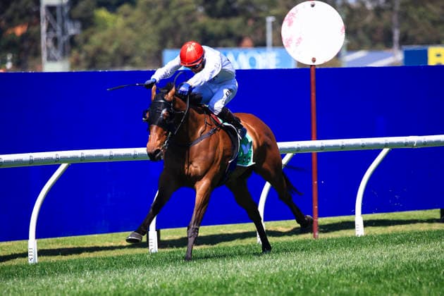 26th September 2026; Rosehill Gardens Racecourse, Sydney, Australia; Yulong Golden Rose Day Horse Racing; Tab Highway Handicap, Xtreme, trained by Paul Snowden, Jockey Kerrin McEvoy gallops to the finishing post KevinxManning