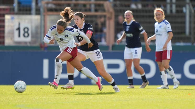 September 26, 2026, Hänsch Arena, Meppen, GER, Women’s Soccer, DFB Cup: SV Meppen vs. Hamburger SV, Anouk Blaschka, SV Meppen 10. DFL regulations prohibit any use of photographs as image sequences and or quasi-video. Meppen, Lower Saxony, Hänsch Arena