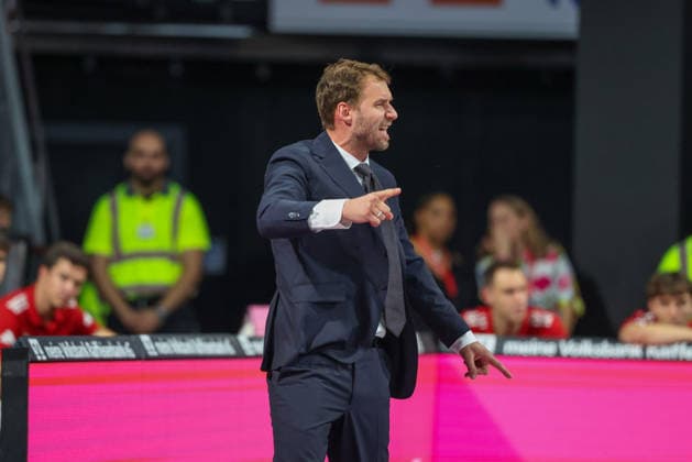 Anton Gavel, head coach of FC Bayern Basketball, gesturing, GER, FC Bayern Basketball vs. Alba Berlin, basketball, easycredit Basketball Bundesliga, Matchday 23, 2026–2027 season, September 26, 2026, GER, FC Bayern Basketball vs. Alba Berlin, basketball, easycredit Basketball Bundesliga, Matchday 23, 2026–2027 season, September 26, 2026, Munich Copyright: xEibner-Pressefoto JennixMaulx EP_JML