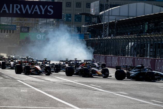 BAKU, AZERBAIJAN: Franco Colapinto, racing for the Alpine team during the 2026 Formula 1 Azerbaijan Grand Prix at the Baku City Circuit in Baku, Azerbaijan