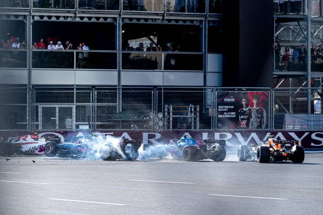 BAKU, AZERBAIJAN: Pierre Gasly, racing for the Alpine team during the 2026 Formula 1 Azerbaijan Grand Prix at the Baku City Circuit in Baku, Azerbaijan