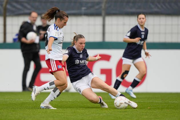 September 26, 2026, Hänsch Arena, Meppen, GER, Women s Soccer, DFB Cup: SV Meppen vs. Hamburger SV, Marleen Kropp, SV Meppen 9. DFL regulations prohibit any use of photographs as image sequences and or quasi-video. Meppen, Lower Saxony, Hänsch Arena
