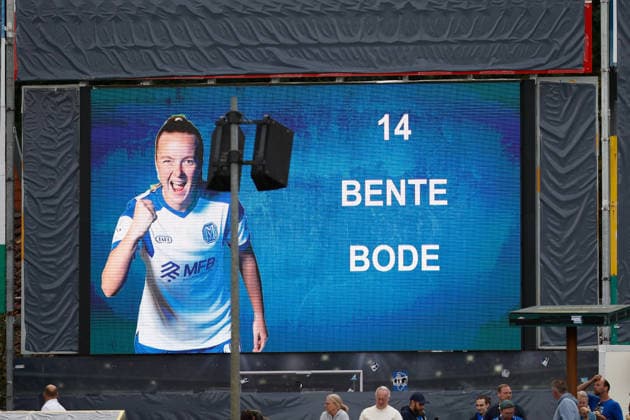 Soccer I Women s I 2026–2027 Season I DFB Cup I SV Meppen vs. Hamburger SV I September 26, 2026 Scoreboard at SV Meppen after Bente Bode s goal (14), SV Meppen, Meppen Hänsch Arena, Lower Saxony, Germany Copyright: xLobeca CedricxSiefkerx