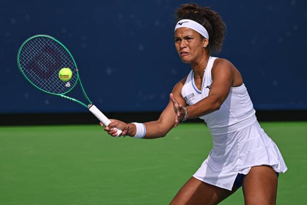 Ankara Open WTA, Tennis Damen 125 Tennis Tournament ANKARA, TURKIYE - SEPTEMBER 26: Polish Weronika Falkowska (not seen) and American Alana Smith (not seen) compete against Slovenian Dalila Jakupovic (not seen) and Swiss Naima Karamoko during the doubles final of the Turk Telekom Ankara Open WTA 125 tennis tournament hosted by Topspin Tennis Academy Bilkent in Ankara, Turkiye, on September 26, 2026. Harun Ozalp Anadolu Ankara Turkey. Editorial use only. Please get in touch for any other usage.  Copyright: x2026xAnadoluxHarunxOzalpx