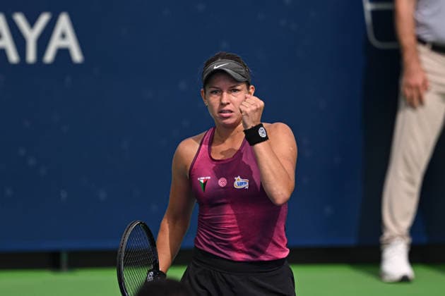 Ankara Open WTA, Tennis Damen 125 Tennis Tournament ANKARA, TURKIYE - SEPTEMBER 26: Polish Weronika Falkowska and American Alana Smith (not seen) compete against Slovenian Dalila Jakupovic (not seen) and Swiss Naima Karamoko (not seen) during the doubles final of the Turk Telekom Ankara Open WTA 125 tennis tournament hosted by Topspin Tennis Academy Bilkent in Ankara, Turkiye, on September 26, 2026. Harun Ozalp Anadolu Ankara Turkey. Editorial use only. Please get in touch for any other usage.  Copyright: x2026xAnadoluxHarunxOzalpx